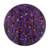 Planche À Découper Feux de Noël, flou, arrière - plan festif. (Devant)