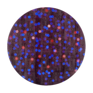 Planche À Découper Feux de Noël, flou, arrière - plan festif.