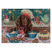 Planche À Découper Field Spaniel Gîtes : Festive Noël (Devant)