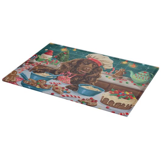 Planche À Découper Field Spaniel Gîtes : Festive Noël (Coin)