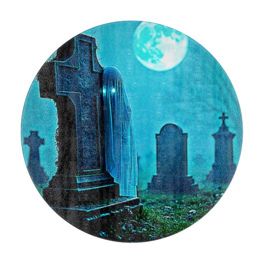 Planche À Découper Figure Ghoost dans un modèle de cimetière (Devant)