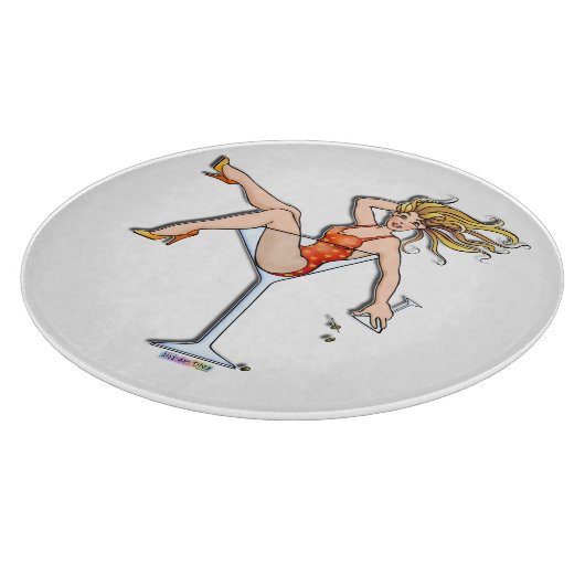Planche À Découper Fille dans des conseils d'une taille du verre de (Coin)