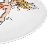 Planche À Découper Fille dans des conseils d'une taille du verre de (Coin)