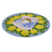 Planche À Découper Fille dans un Bonnet de Pâques victorien (Coin)