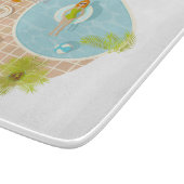 Planche À Découper Fille de piscine en bikini plage d'été (Coin)