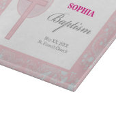 Planche À Découper Fille en dentelle rose Baptême (Coin)