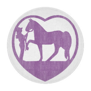 PLANCHE À DÉCOUPER FILLE ET SON CHEVAL