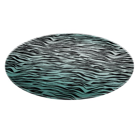 Planche À Découper Fille Mint Ombre Black Zebra Impression (Coin)