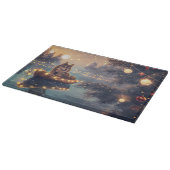 Planche À Découper Finlandais Lapphund Noël Festive Voyage (Coin)