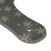 Planche À Découper Flacons de neige dorés sur gris (Coin)