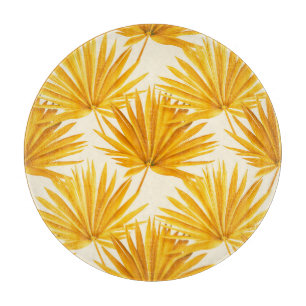 Planche À Découper Flair hawaïen : Palmiers colorés Feuilles