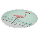 Planche À Découper Flamant rose Aqua table ronde (Coin)