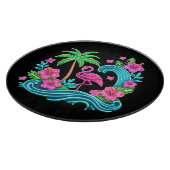 Planche À Découper Flamant rose de néon tropical (Coin)