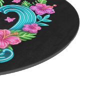 Planche À Découper Flamant rose de néon tropical (Coin)