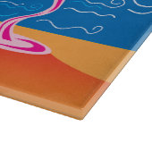 Planche À Découper Flamant rose et cocktail d'été (Coin)