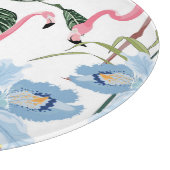 Planche À Découper Flamant rose Fleurs Exotiques Tropical Simples (Coin)