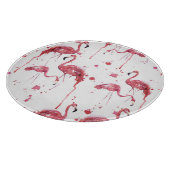 Planche À Découper Flamant rose motif aquarelle, design dynamique. (Coin)
