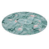 Planche À Découper Flamant rose Orchidée Tropical Motif Turquoise ID8 (Coin)