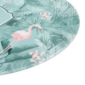 Planche À Découper Flamant rose Orchidée Tropical Motif Turquoise ID8 (Coin)