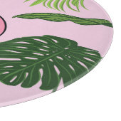 Planche À Découper Flamant rose Palm Feuille Tropical Design (Coin)