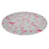 Planche À Découper Flamant rose Sur Les Pois (Coin)
