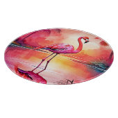 Planche À Découper Flamant rose tropicale dynamique (Coin)