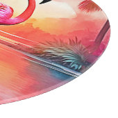 Planche À Découper Flamant rose tropicale dynamique (Coin)