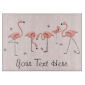 Planche À Découper Flamants roses Groupe rose Panneau de découpe de t (Devant)