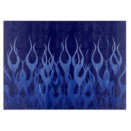 Planche À Découper Flammes cool Blue Racing (Devant)
