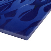 Planche À Découper Flammes de course bleu froid (Coin)
