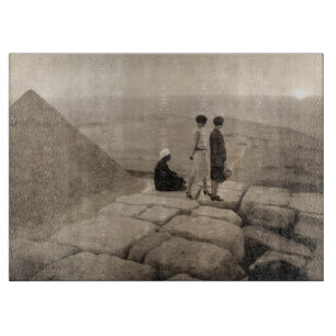 Planche À Découper Flapper Girls Sunrise Khufu Pyramid, Égypte 1920