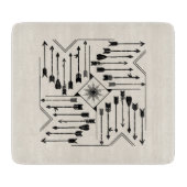 Planche À Découper Flèches Boho et Sun V12 Sq ID748 (Devant)