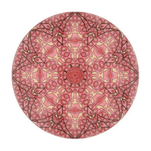 Planche À Découper Fleur Abstraite Ethnique, Mandalas Sans Seamless.