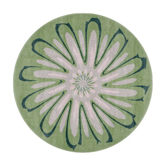 Planche À Découper Fleur blanche simple (Devant)