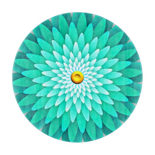 Planche À Découper Fleur bleue Mandala-68566 (Devant)