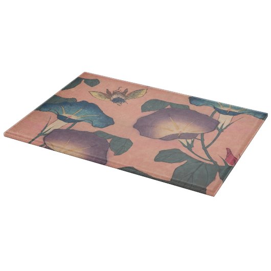 Planche À Découper Fleur d'abeille rose classique Hokusai Art (Coin)