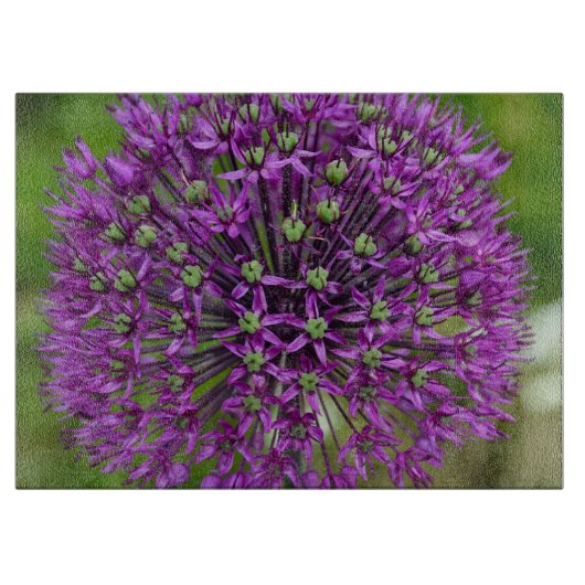 Planche À Découper Fleur d'allium pourpre (Devant)