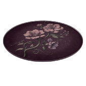 Planche À Découper Fleur d'anémone mauve pourpre Botanique foncée  (Coin)