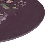 Planche À Découper Fleur d'anémone mauve pourpre Botanique foncée  (Coin)