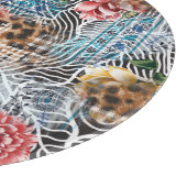 Planche À Découper Fleur d'aquarelle transparente, motif texturé. (Coin)