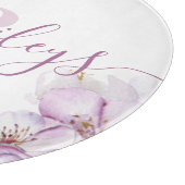 Planche à découper Fleur de Cerisier Monogrammée (Coin)