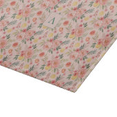 Planche À Découper Fleur de citron Pivoine rose rustique Motif monogr (Coin)