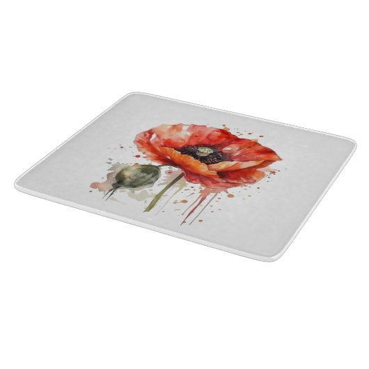 Planche À Découper Fleur de Crimson (Coin)