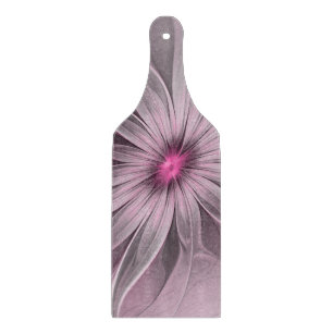 Planche À Découper Fleur de fantaisie Art fractal floral prune abstra