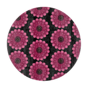 Planche À Découper Fleur de fantaisie rose lumineuse   Floral néon ab