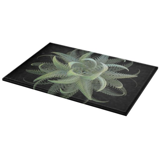 Planche À Découper Fleur de fougère fractale (Coin)