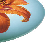 Planche À Découper Fleur de lys orange vibrant en fleurs (Coin)