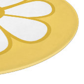 Planche À Découper Fleur de marguerite rétro simple en jaune moutarde (Coin)