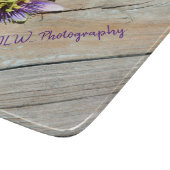 Planche À Découper Fleur de passion sur verre de bois Patiné rustique (Coin)