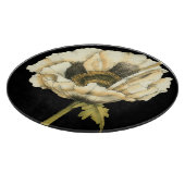 Planche À Découper Fleur de pavot à crème sur Arrière - plan noir (Coin)